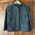 Sandro  Black Denim Jacket Large Photo 0