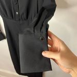 ZARA Fitted Shirt Dress Black with black and gold buttons Size XS Photo 11