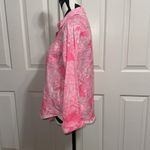 Lilly Pulitzer  Pink Patterned Linen Button Down Shirt Photo 2
