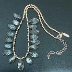 Ny Collection NY Signed Smoky Quartz Briolette Cut Teardrop Rose Gold-tone Beaded 18” Necklace Photo 3