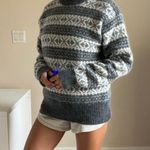 Liz Claiborne Fair Isle Mock Turtleneck Sweater Angora Lambswool Size M Photo 6
