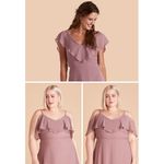 Birdy Grey  Jane Convertible Burgundy Chiffon Bridesmaid Dress sz XXL Maxi Gown Photo 7
