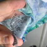 Allison Daley  Green/Blue Print Scoop Neck Short Sleeve Top M Photo 4