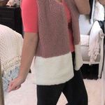 JODIFL  size small pink furry sweater vest Photo 0