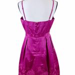 Lucy Paris  Embroidered Satin Fit & Flare Dress in Hot Pink Size Large NWT Photo 2