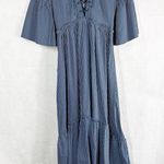 La Ligne Boheme Lace Up Pinstripe Midi Dress Size XS Photo 2