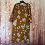 Unbranded Mustard Floral Print Open Front Kimono Top Size S/M Yellow Photo 5