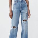 ZARA ripped wide leg jeans Photo 0