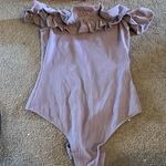Privacy Please  lilac ruffle trim bodysuit small Photo 2