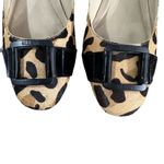 Ellen Tracy  Strata Leopard Print‎ Cow Hair Buckle Pumps Black Brown Size 6.5M Photo 4