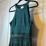B Darlin Emerald Green Lace Halter Neck Cutout Waist Mini Dress Juniors Size M # Photo 3