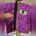 Women's Purple and Cream Ski Jacket Size M Photo 3