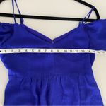 Moulinette Soeurs Anthropologie Blue Cold Shoulder Puff Sleeve Carina Dress XS Photo 7