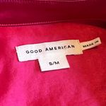 Good American  Bright Pink Satin Button-Down Shirt Top Blouse Size Medium Women's Photo 11