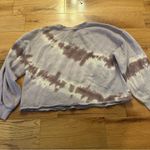 Hippie Rose  Lavender and Cream Tie-Dye Cropped Sweatshirt Photo 2