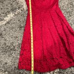 Missmay Women's Red Vintage Floral Lace Boatneck Swing Dress Size Small Photo 10