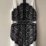 Ark & Co. White Cocktail Open Back Mini Dress With Black Lace Detail Size… Photo 0
