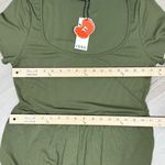 Cider  Jumpsuit Square Scoop Neck Wide Leg Short Sleeve Olive Green‎ 0XL 12 14 Photo 13
