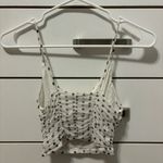 Urban Outfitters  White Crop Polka Dot Tank Top Photo 1