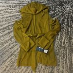 Saint Laurent  Satin Crepe Belted Hooded Jacket Vert Mousse Size FR 36 Photo 9