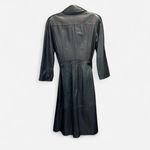 Vintage Winlit Butter Leather Belted Trench Coat Small Black Photo 4