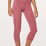 Lululemon Train Times Crop 21 Size 6 So Merlot Pink Gym Athleisure Sweat Wicking Photo 4