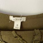 J.Crew  ribbed tank silk ruffled neck line small Photo 2