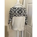 Pilcro Maia Cropped Quarter Zip Pullover White Black Sherpa Jacket MP Size undefined Photo 4