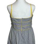 London Times  Blue White Stripe Dress Yellow Spaghetti Straps Accents Size 14 Photo 6