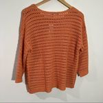 Coldwater Creek  Tradewinds Pointelle Sweater Boxy Fit In Sunset Size‎ Medium Photo 3