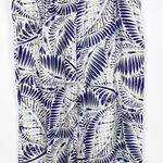 Tahari  100% Linen Wide Leg Pants Floral Leaf Print Crop Size Large Photo 0