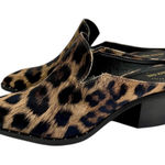 Arider Girl Leopard Print Mule Heels Women’s Size 8.5 Slip Photo 0