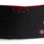 Y2K Deadstock Texas Tech Red Raiders Black Micro Mini Skirt Lace up Football Tailgate NEW WITH TAGS Measurement in pics Size M Photo 0
