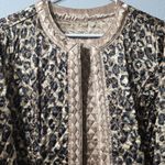 Chico's Leopard Print Reversible Quilted Women's Jacket Gold Braiding Photo 1