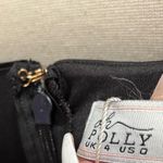 Oh Polly  Black Velvet Ruched Long Sleeve Mini Dress Photo 9