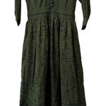 Metisu Size Small Midi Dress Green Lace Cocktail‎ Grunge Whimsigoth Fairy Goth Photo 0