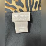 Chico's Animal Print Bomber Jacket with Black Accents Photo 9