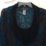 Alex Evenings FINAL MARKDOWN Ladies’  sheer flocked top medium Photo 1
