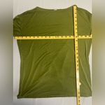 Lululemon Olive Green Open Back Long Sleeve Blouse Photo 3