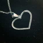 14k gold heart charm with sterling silver chain Photo 7