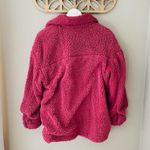 Forever 21 Button Up Sherpa Sweater/Jacket Maroon Sz Small Photo 7