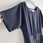 Ganni Fabulous Dress Dolman Sleeves & Pockets in Black, Size Medium Photo 6