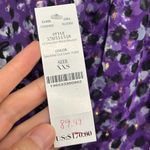 White House | Black Market NWT WHBM Long Sleeve Smocked Waist Blouson Dress in Dark Violet - Size XXS Photo 6
