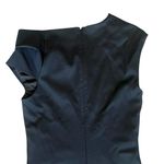 Helmut Lang  Women’s Asymmetric Hem Sleeveless Black Ruched Scuba Mini Dress Sz 2 Photo 6