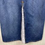 Ralph Lauren Vintage Cotton Denim Bias Skirt White Eyelet Slit Women's Size 6 Photo 4