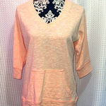 Sonoma Life + Style Women’s Top Size M Peach Coral Lightweight Pullover w/Pocket Photo 0