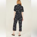 Thakoon Black‎ Floral Cropped Jumpsuit Women’s Size 8 Short Sleeve Multicolor Black Photo 1
