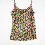 Stella McCartney NEW Ellie Leaping Silk Floral Tank Top, Black, Medium Photo 7