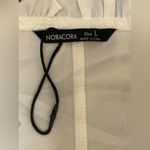 NORACORA
White and Red Tiered Maxi Dress with Mandarin Collar White Size L Photo 4