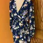 Lulus bright floral mini wrap dress Blue Photo 7